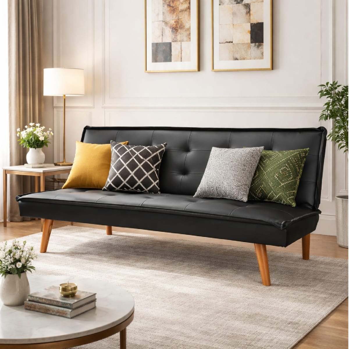 Sofá Cama Florencia Negro möbelArt